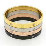 Hot Sell Couple Bracelet Cross Screw Gifts For Women Titanium Steel 18K Gold Plated Fashion Men Jewelry Love Bracelets & Bangles