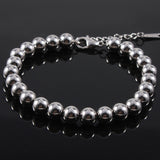 Hot Trendy Silver/Rose/18K Gold Filled 316L Stainless Steel Beads Bracelets Female Women Bangles Wholesale Jewelry