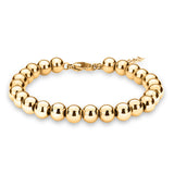 Hot Trendy Silver/Rose/18K Gold Filled 316L Stainless Steel Beads Bracelets Female Women Bangles Wholesale Jewelry