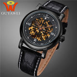 Hot sale Men Watch Luxury Brand Casual Leather Strap Mechanical Watches 1 ATM Water Resistant 