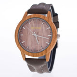 Hot Fashion Brand Unisex Watches New Luxury Imitation Wooden Watch Women Men Vintage Leather Quartz Wood Color Dress Watch Clock