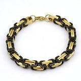 Hot Fashion Stainless Steel Bracelet Men Byzantine Link Chain Bracelets & bangles Pop Love Style