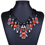 Hot Necklaces Pendants Women Statement Necklace Trendy Colar Choker Necklace Crystal Flower Pendant For Party Gift Wedding