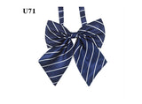 Hot Sale Bow Tie For Women High School Girl Student Cosplay Uniform Formal Suit Accessories Cravat Butterfly Knot Striped Blue