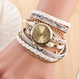 Hot Sale Geneva New Fashion Retro Leather Quartz Watch Women Dress Watches Weave Bracelet Watches Relogio Feminino Relojes Mujer