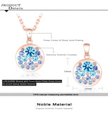 Hot Sale Rose Gold Plated Fashion SWA Element Austrian Crystal Collares Maxi Necklaces & Pendants 
