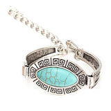 Hot Sale Top Quality Turquoise Bracelet New Fashion Vintage Silver Plated Bracelets for Women Best Birthday Gift
