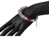 Hot Sell 925 Silver Crystal Charm Shambala Bracelets Women Glass Beads Bracelets & Bangles Handmade DIY Jewelry