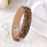 Hot Selling New Fashion 6 Layer Wrap Bracelets Slake Leather Bracelets With Crystals Couple Jewelry 
