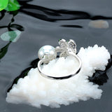 Hot Selling Purple 925 Sterling Silver Ring 100% Genuine Freshwater Pearl Jewelry 4 colors Available Fine Jewelry