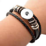 Hot Snap Bracelet & Bangles High quality leather Bracelets fit 18mm DIY Rivca Snaps Button Jewelry
