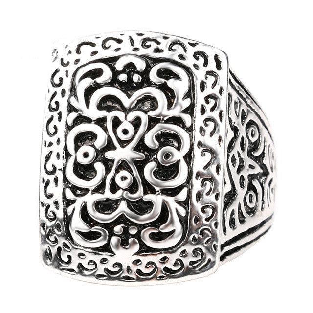 Hot Vintage Jewelry Big Antique Rings For Men Plating Silver And Gold Luxury Fantastic Gift