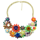 Hot sales Maxi Necklace Woman fashion jewelry Brand Necklaces & Pendants Colorful choker statement necklace