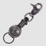 Hotsale Cool Fashion Rock Leather Key Chain Only the Brave Keychains Lobster Clasp Genuine Leather Keychains Black Brown