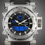 INFANTRY Men Watches Reloj Digitqal Fashion Military Watch Army Black Chronograph Silicone Wrist WatchQuartz Backlight 3ATM
