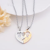 I Love You Letters Heart Pendant New Couple Lovers Necklaces Fashion Women And Men Metal Chain Necklace Jewelry