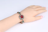 Indian Jewelry Hot New Fashion Bracelets For Women Round 7 Colour Resin 18K Gold Bracelet Love Crystal Gift