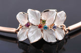 Italina Rigant Classic Flower Bracelet Rose Gold Plated With Genuine Austrian Crystal Mother's Day Gift 