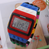 LED Watch Coloful Stripe Unisex New Sports Watches Shhors Rainbow watch Digital Hour Wristwatch