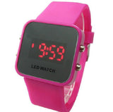 Unisex Mirror LED Watch Rubber Strap digital hours Casual watch Men women sports watches