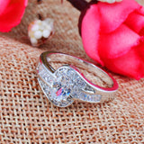 Female White Oval Ring Fashion Gold Filled Jewelry Vintage Wedding Rings For Women Birthday Stone Gifts