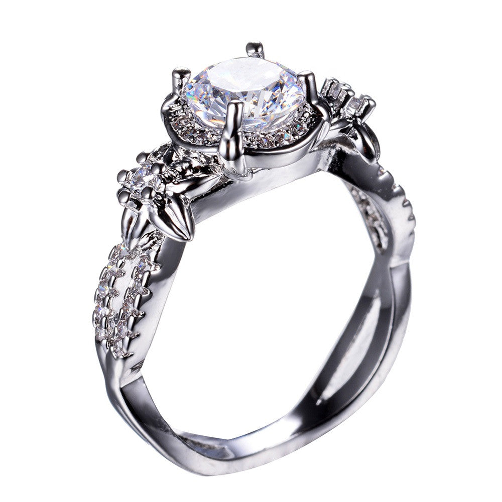Punk Jewelry S Style Red Zircon Stone Ring Black Gold Filled Unique Party Finger Rings For Women Bohemian Bijoux