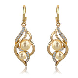 Jewelry Charm Fashion Wedding Earrings With Pearls Drop Earring Gold/Silver Dangle Earrings Jewelry Gift For Women 