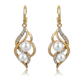Jewelry Charm Fashion Wedding Earrings With Pearls Drop Earring Gold/Silver Dangle Earrings Jewelry Gift For Women 