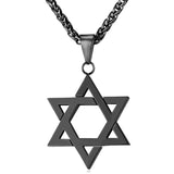 Jewish Jewelry Magen Star of David Pendant Necklace Women Men Chain Rose/Gold Plated Stainless Steel Israel Necklace 