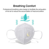 KN95 Face Mask for Men Women Kids Respirator Anti Haze Protective Mouth Masks with Breathing Valve for Disposable Pad Filter