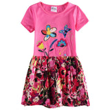 Kids Girl Dress for Baby Clothing Girl Summer Style Fashion Floral Girls Short Sleeves Cotton Casual Dress For Children Girls