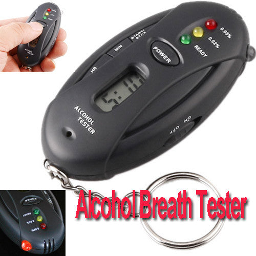 LCD Prefessional Police Digital Breath Alcohol Tester battery the Breathalyzer Parking Car Detector Gadgets Meter