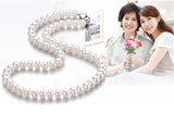 high quality natural freshwater pearl necklace for women 3 colors 8-9mm pearl jewelry 45cm