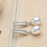 Brand Elegant AAAA Top quality freshwater pearl jewelry Fashion dangle drop earrings for women Mother's Day gift