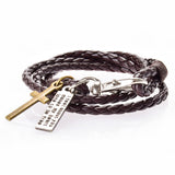 Christmas gift hot sale men Jewelry Leather pulseira masculina Cross Bracelets men Best friendship bracelets