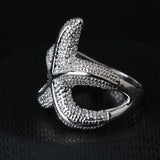 Large Stock Customizable Women Wedding Rings Personalized Fashion Starfish 925 Silver Ring 