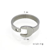 Latest Design Ring Hot Sale Full Size Unisex 316L Titanium Stainless steel Punk Biker Wrench Man And Women Rings jewelry