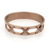 Latest design Luxurious Jewelry X Bracelets Cross CZ Diamond Paved Cuff Bangle For Women 18k Gold Plated Fashion Wrist Jewelry