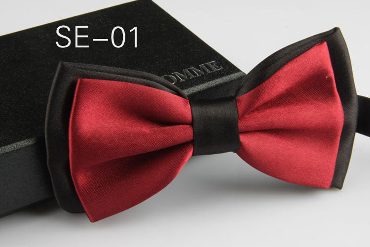 Man Formal commercial bow tie male double color marriage bow ties for men candy color butterfly cravat bowtie butterflies