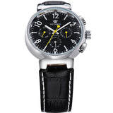 Leather Waterproof Watch Men Luxury Brand Black Round Face Analog Display 2015 Elegant Quartz Watch