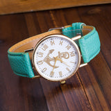 Leather strap Anchor GENEVA Watches Relogio Feminino Fashion Women Quartz Watch Casual Luxury Watches