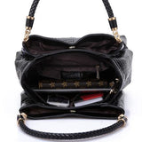 Leather Women Handbag Bolsas De Couro Fashion Famous Brands Shoulder Bag Black Bag Ladies Bolsas