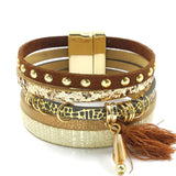 Leather bracelet 6 color bracelets winter charm bracelets Bohemian bracelets&bangles for women Christmas gift 