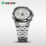 WEIDE Men's Sports Watches Military Full Steel Quartz Luxury Famous Brand Men Watch New 30 Meters Waterproof Wristwatch