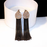 Long Earrings For Women Bijoux Gold Plated Metal Tassel Drop Earring New Fashion Jewelry