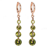 Long Earrings For Women Filled Crystal Drop Earrings Party/Wedding Jewelry 8 color New Fashion