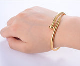 Love Bracelet Stainless Steel Nail Bracelet Silver/Rose Gold/18K Gold Plated Women Jewelry Nail Screw Cuff Bangle