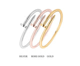 Love Bracelet Stainless Steel Nail Bracelet Silver/Rose Gold/18K Gold Plated Women Jewelry Nail Screw Cuff Bangle