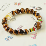 Lucky mantra prayer beads bracelets natural Tiger Eye stone Gem Bracelet men bracelet Christmas gift bracelets jewelry
