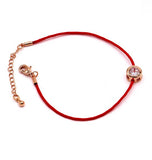 Lucky zircon red string chain bracelet 2016 new bijoux simple bracelets for women hot selling classic jewelry